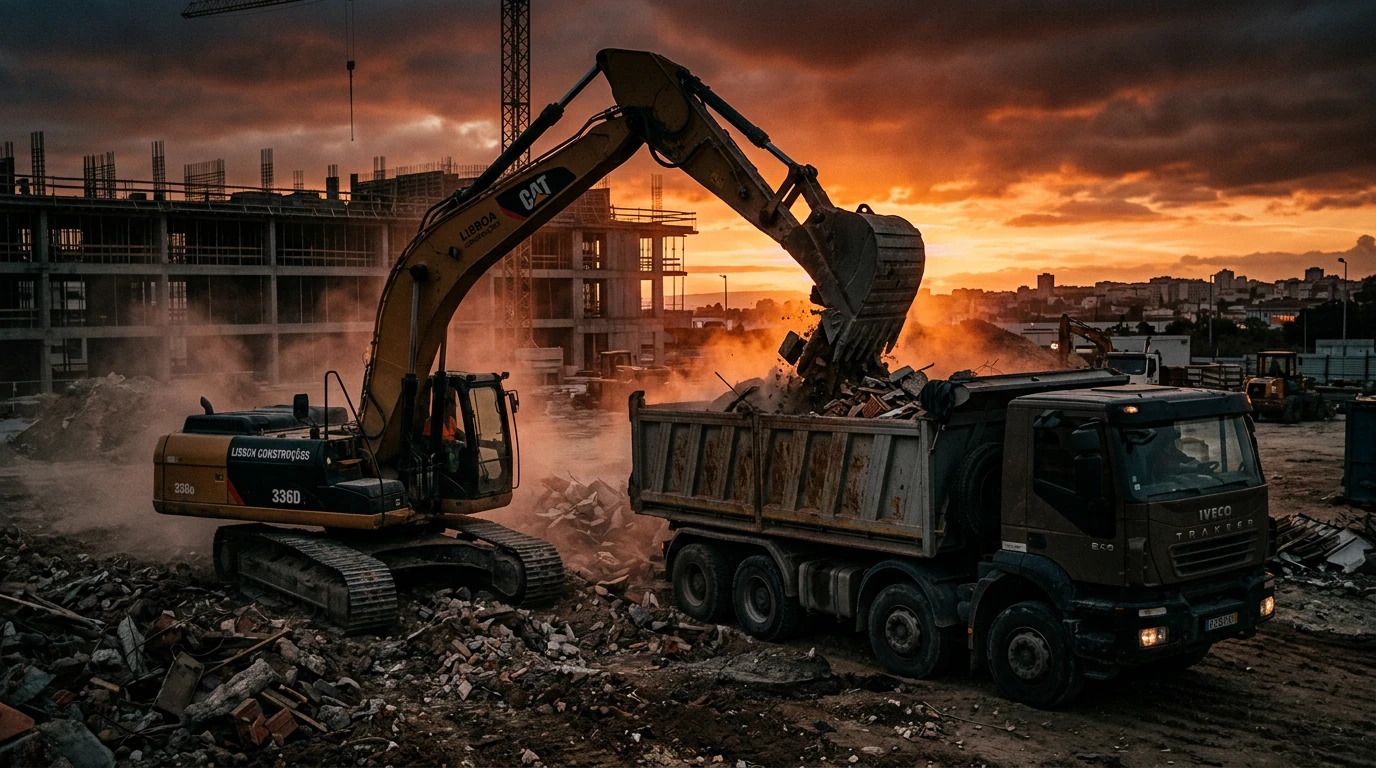 Construction waste loading