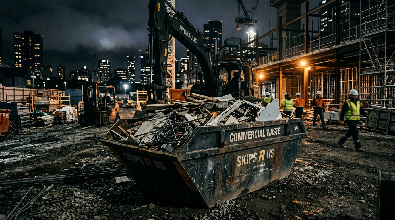 Skip bin waste collection