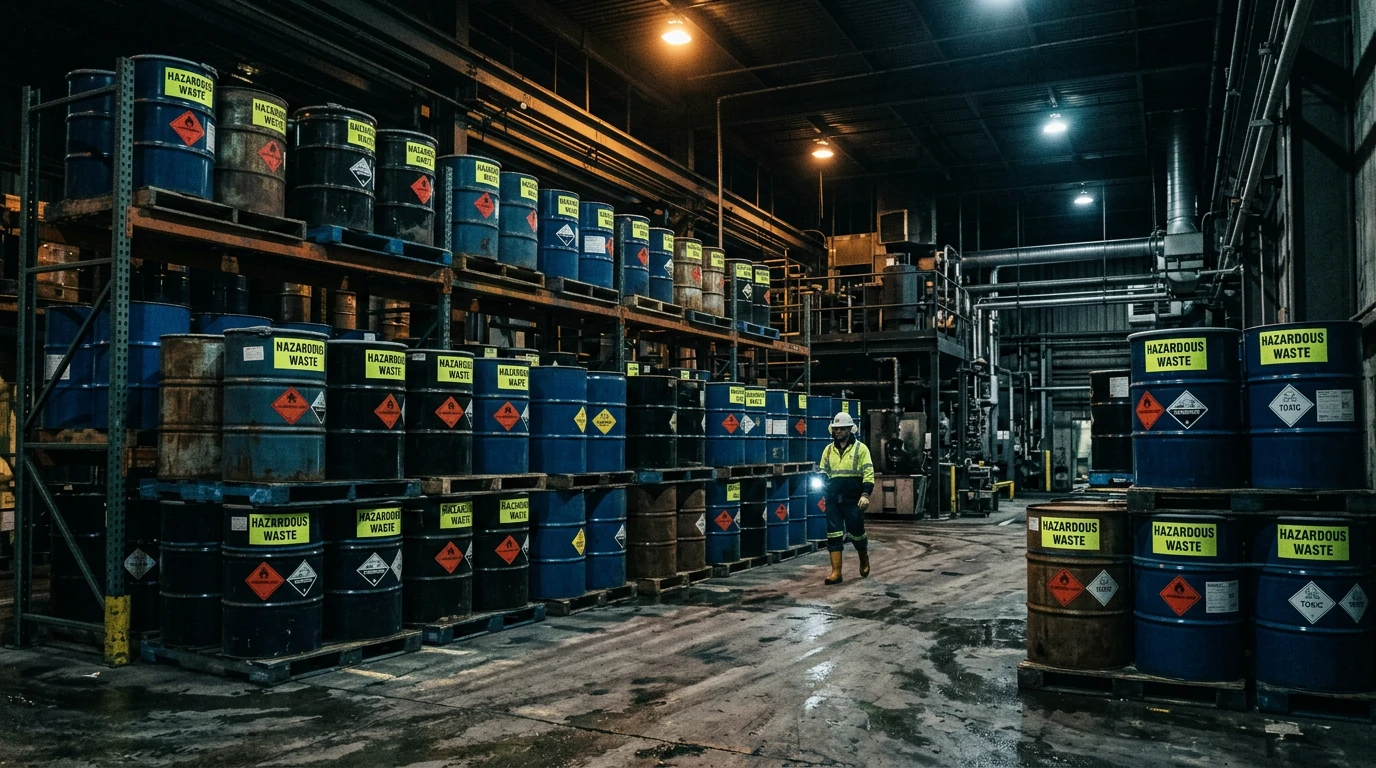 Hazardous waste chemical storage facility
