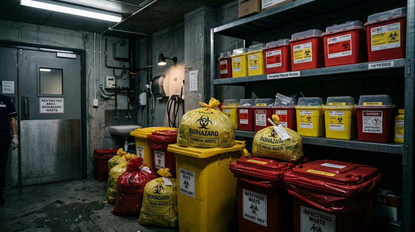 Sharps disposal containers