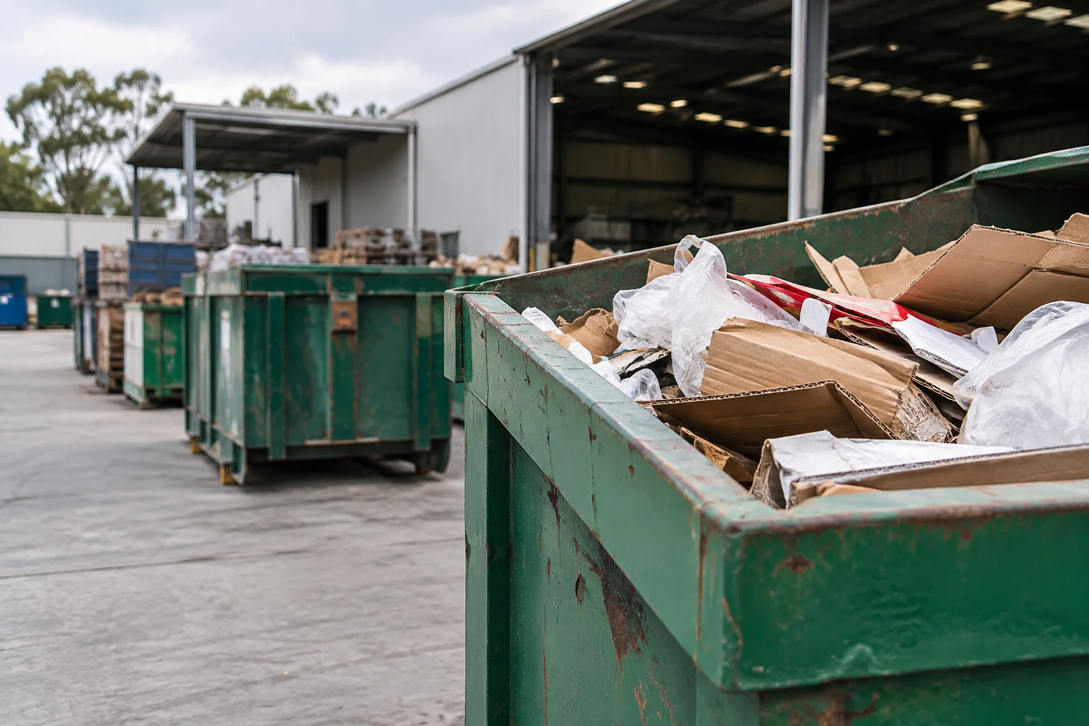 Illustrative scene: collection options for a working business