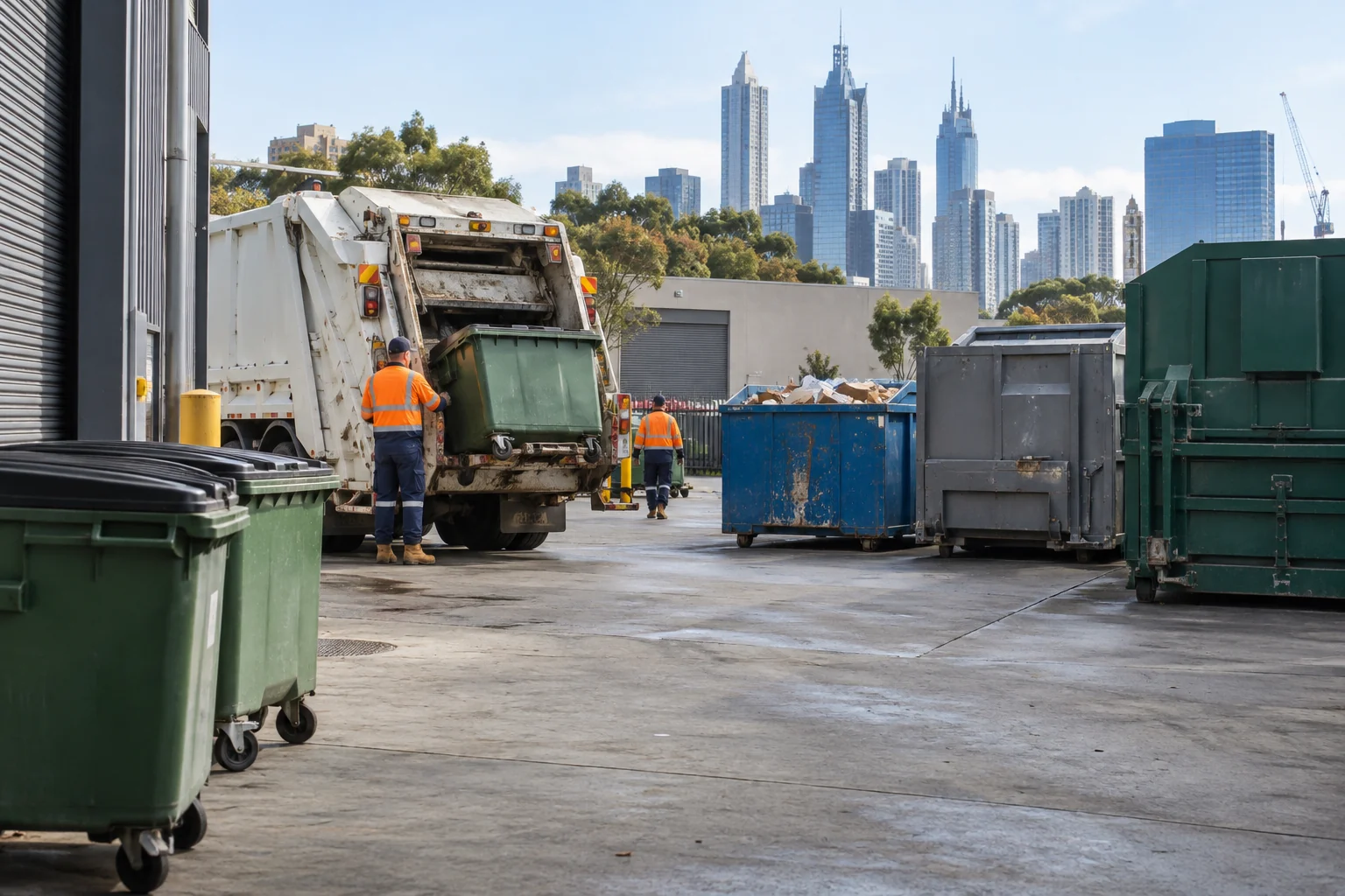 Illustrative waste collection at a Melbourne business