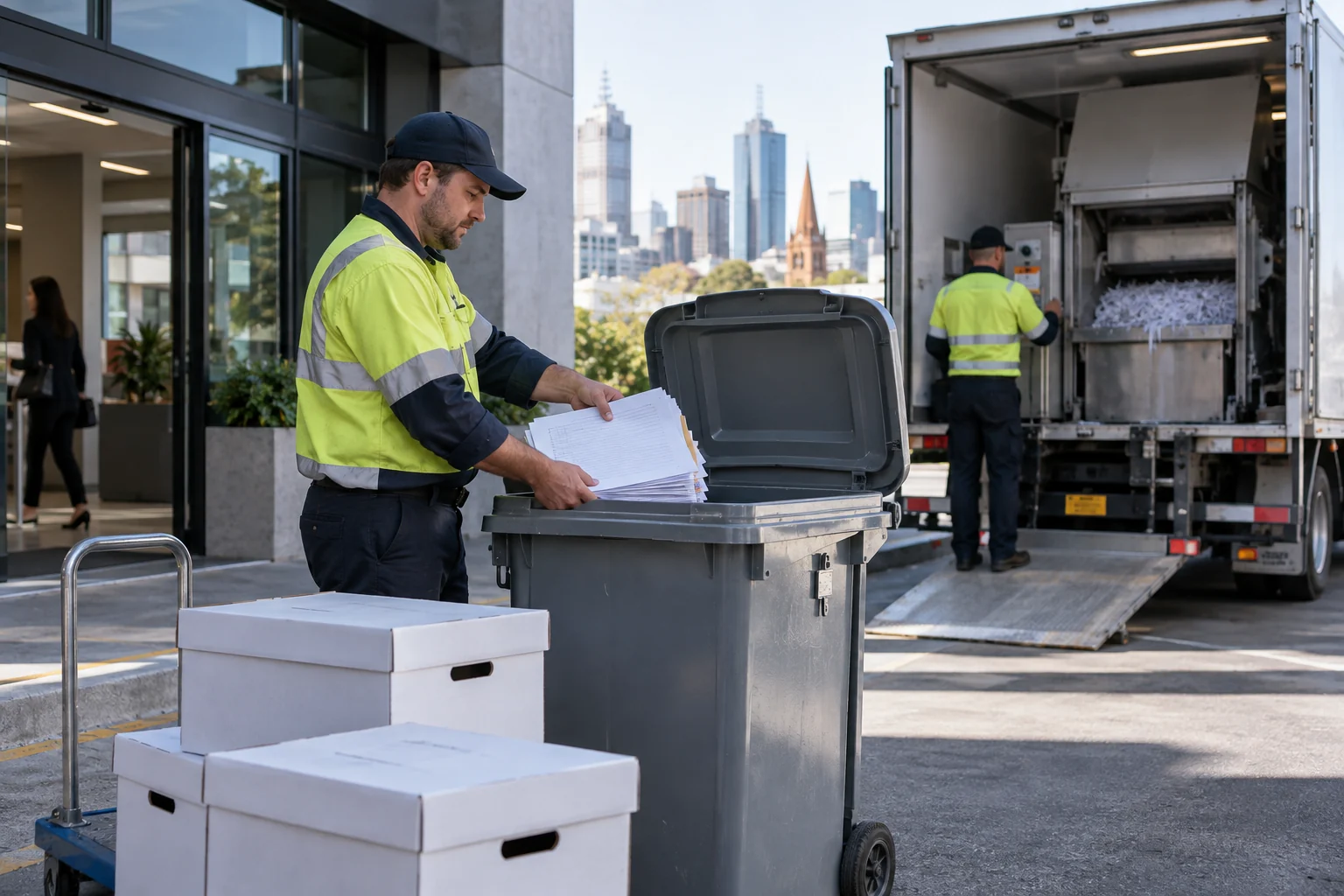 Illustrative scene for Confidential Document Shredding for Melbourne Businesses