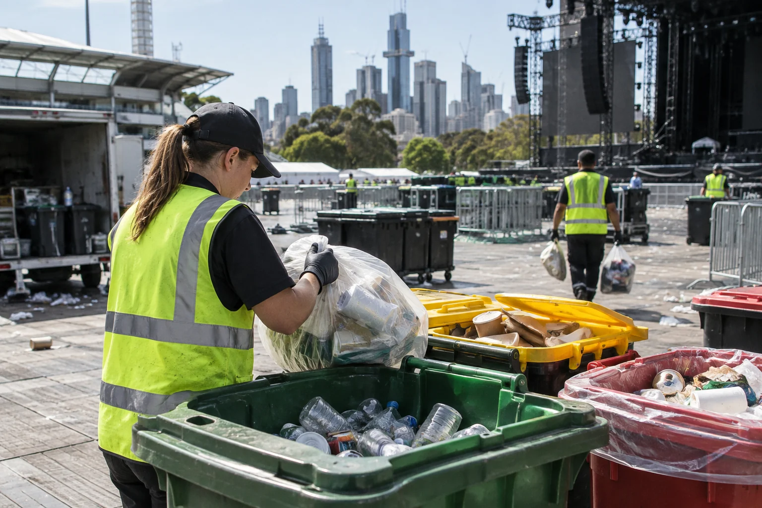 Illustrative scene for Event & Venue Waste Management in Melbourne