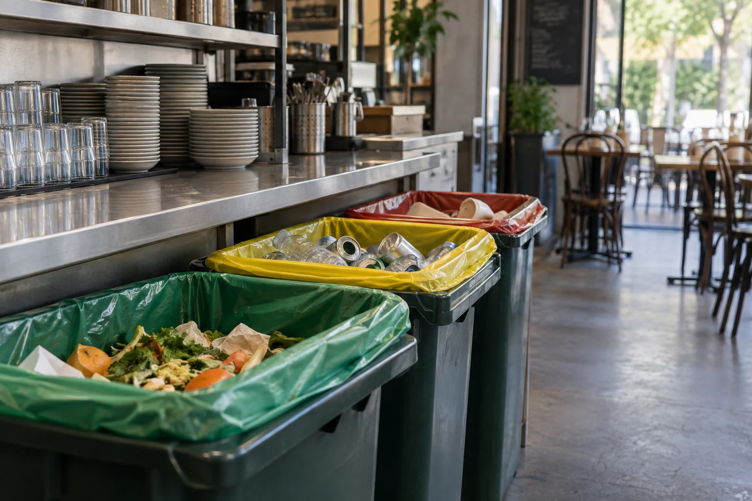 Illustrative scene for Hospitality Waste Management in Melbourne: Cafes, Pubs, Clubs and Venues