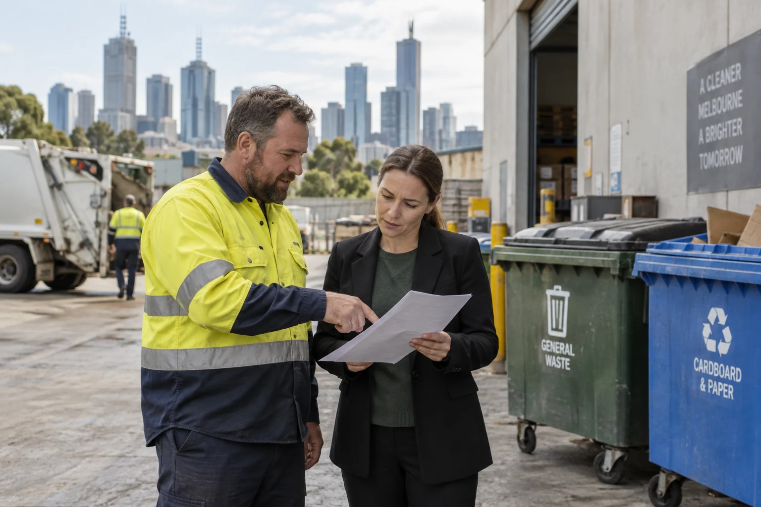 Illustrative invoice review at a commercial site