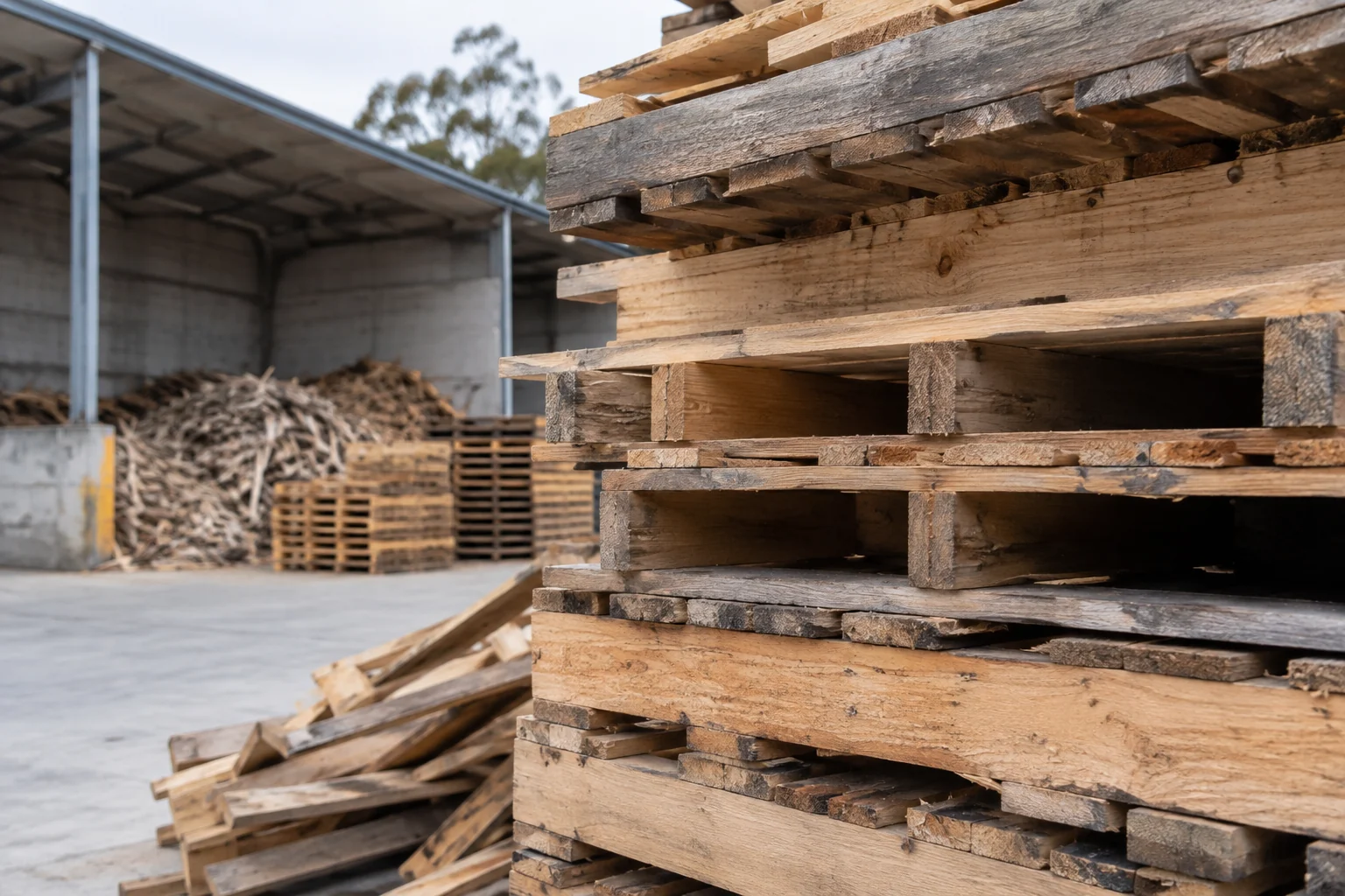 Illustrative scene for Pallet and Timber Waste Recycling for Melbourne Businesses