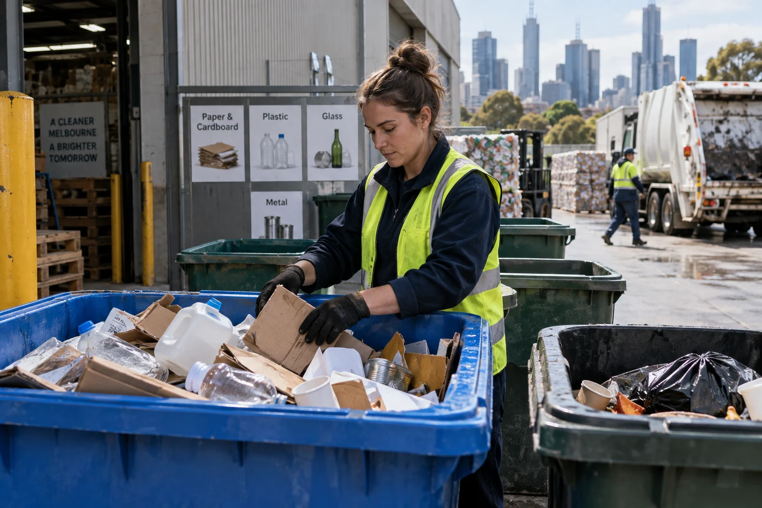 Illustrative scene for Business Recycling in Melbourne: What You Can and Can't Recycle
