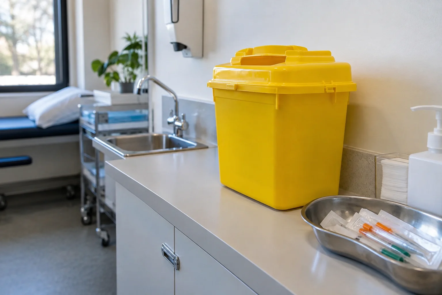 Illustrative scene for Sharps & Clinical Waste Collection for Non-Hospital Businesses