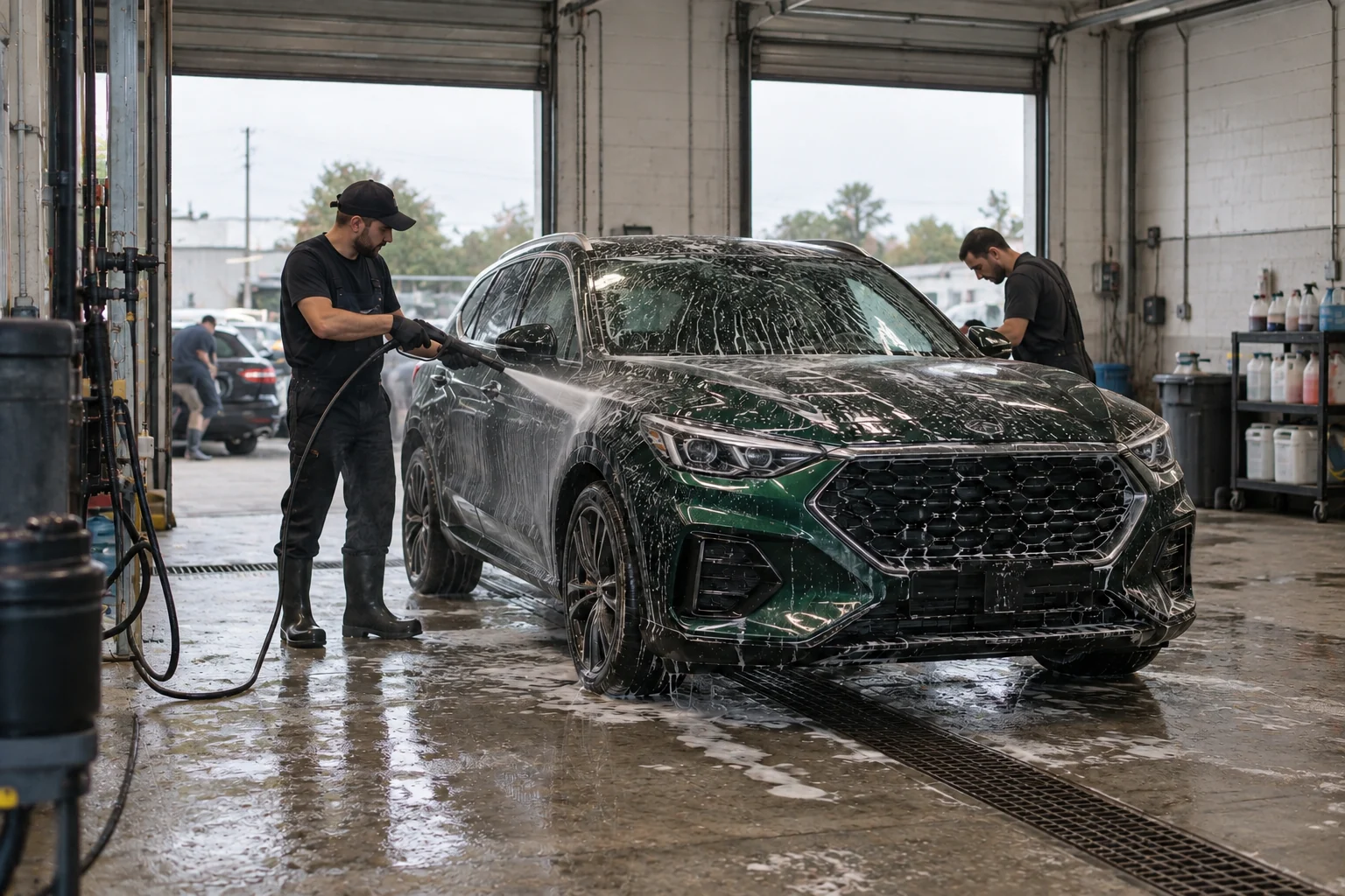 Illustrative car washes & auto detailing premises
