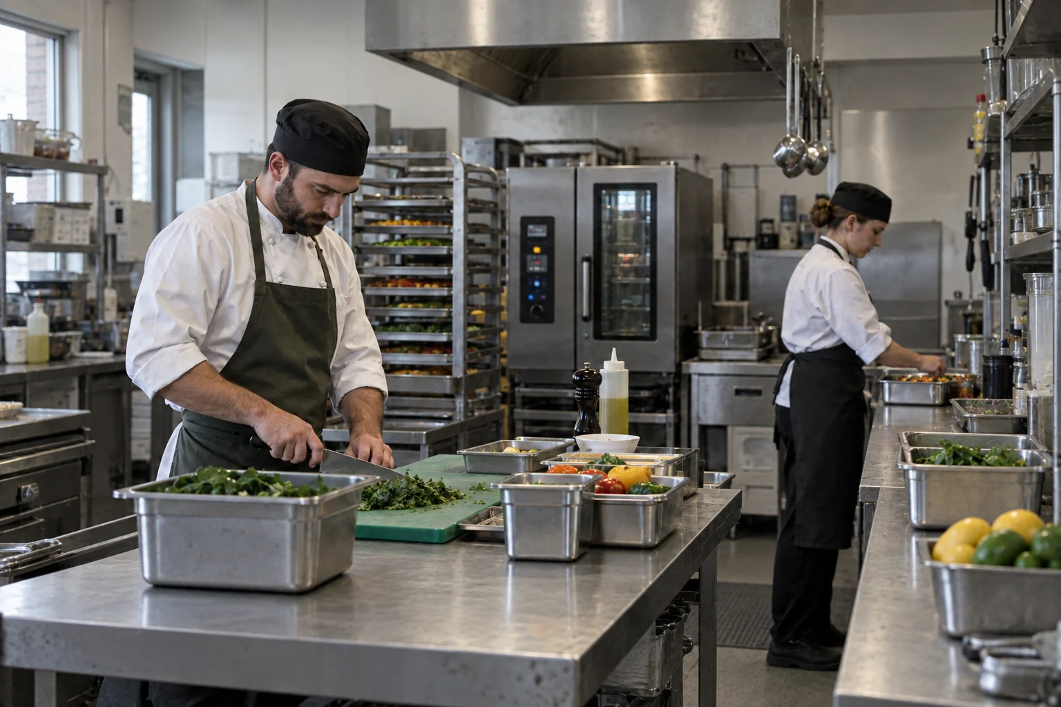 Illustrative commercial kitchens premises