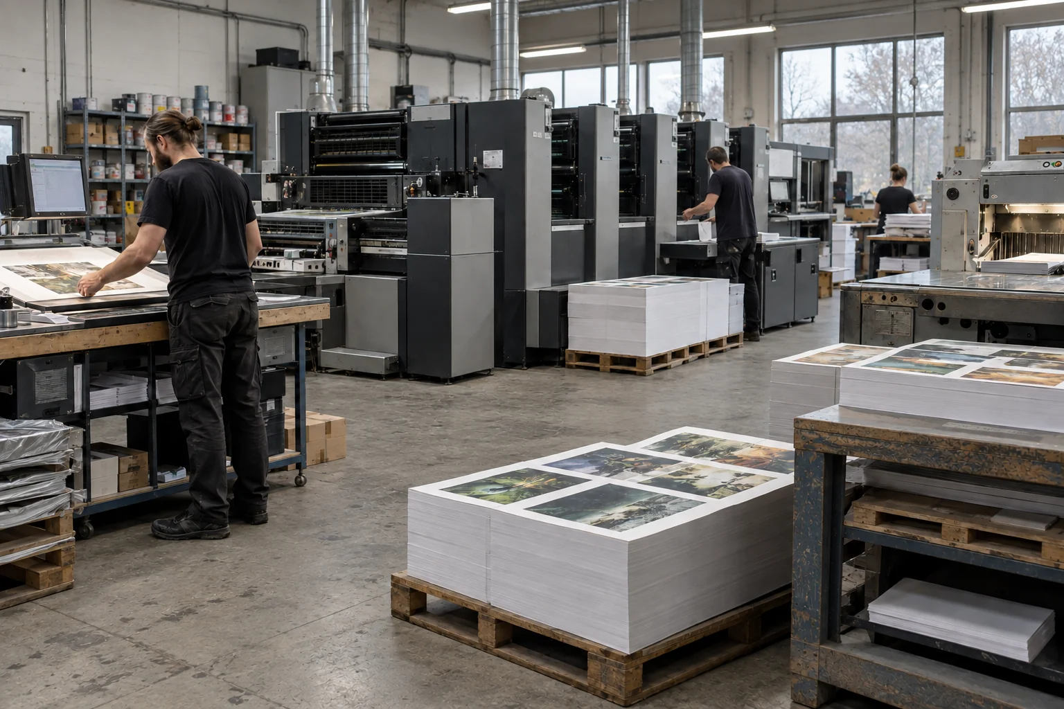 Illustrative printing companies premises