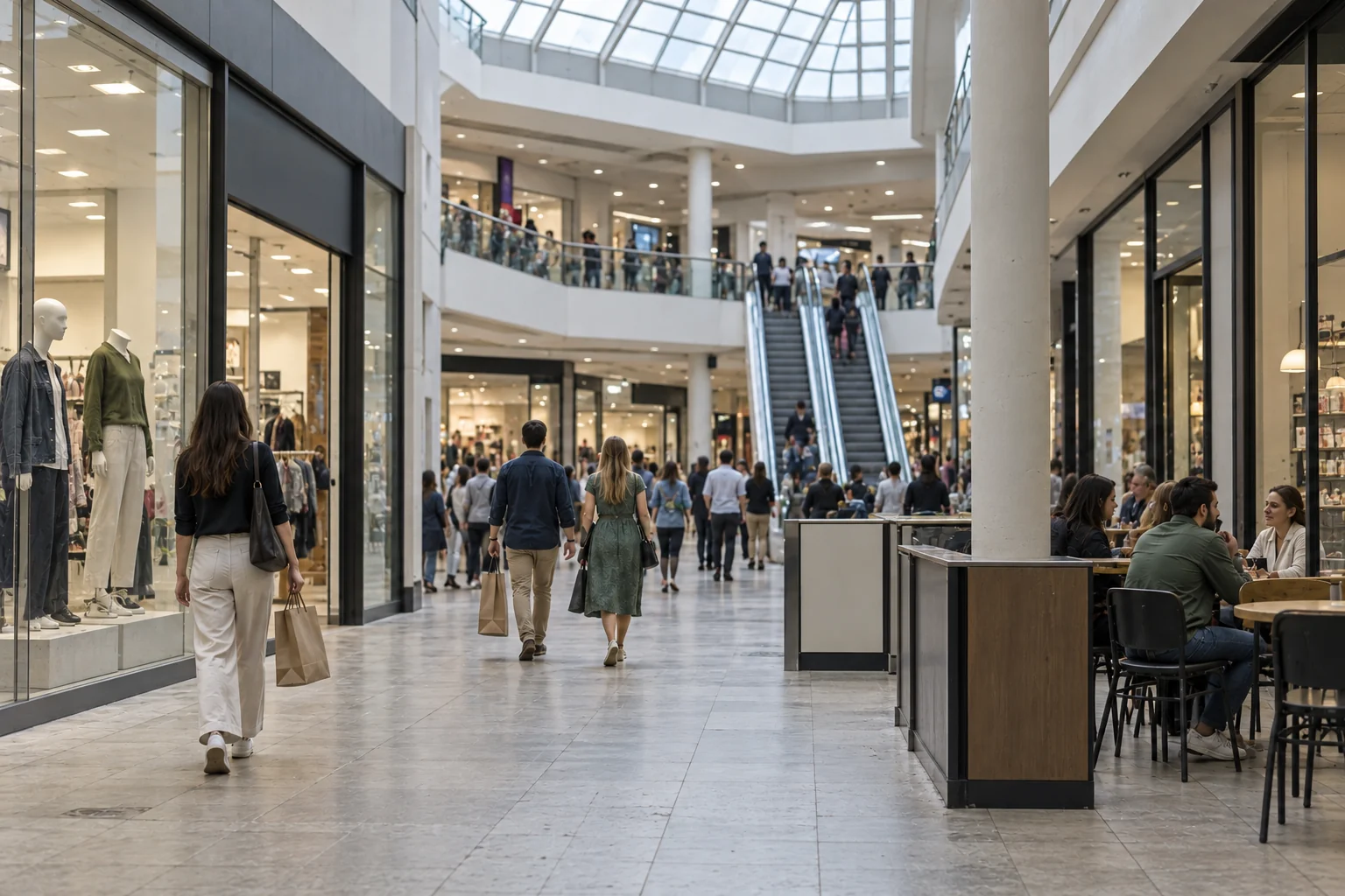 Illustrative shopping centres premises