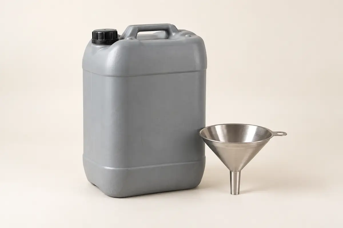 Illustrative drum of used cooking oil
