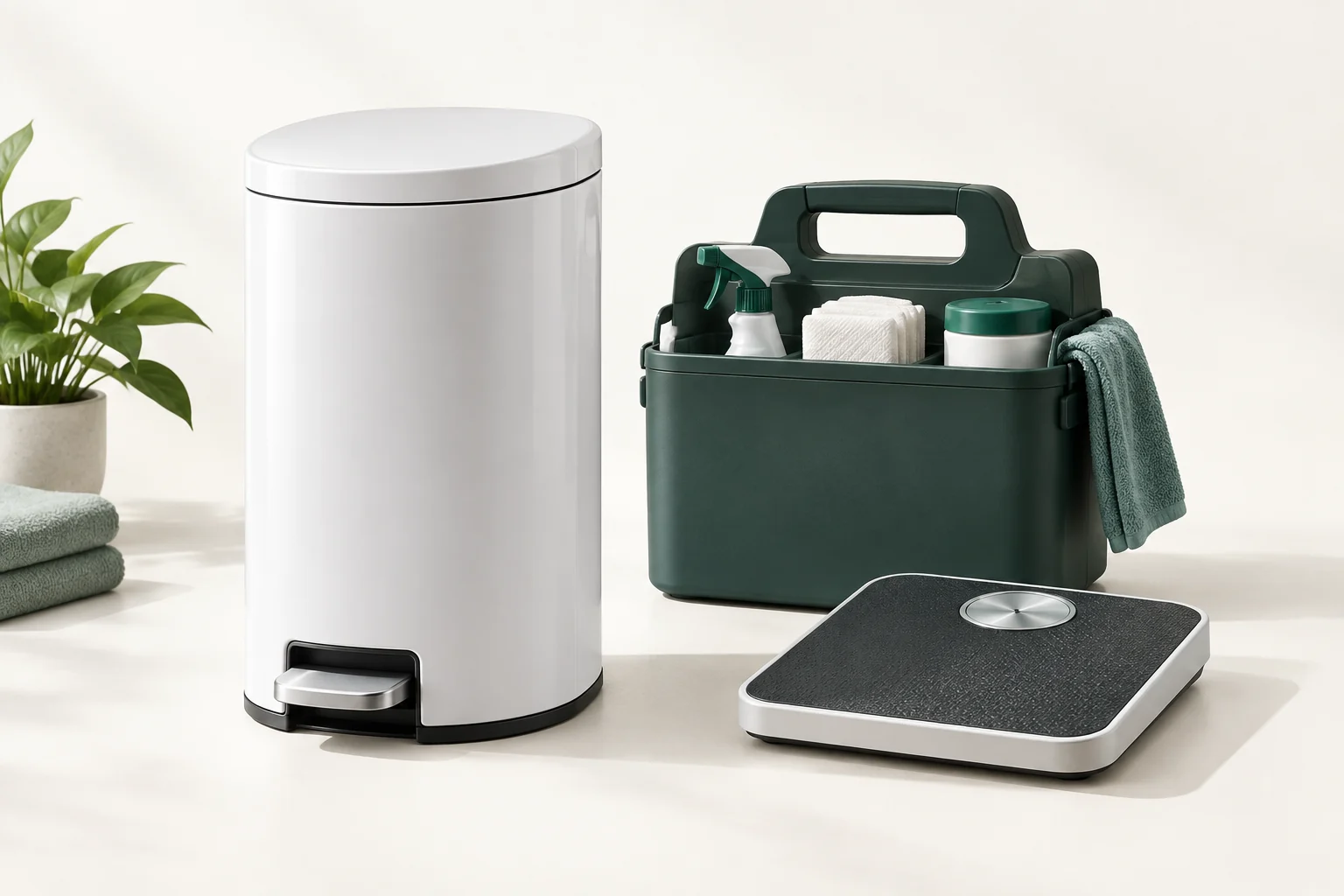 Illustration of Sanitary Waste collection equipment and materials