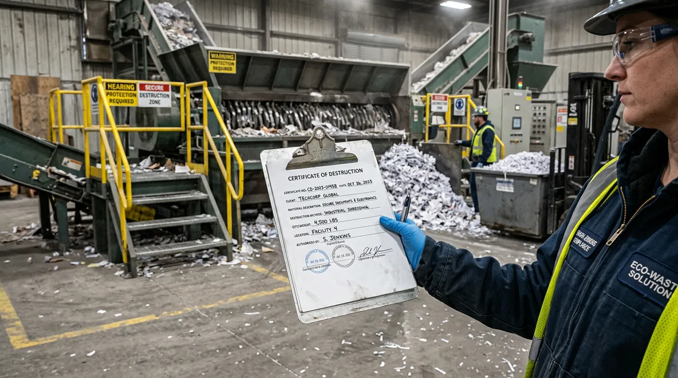 Certificate of destruction