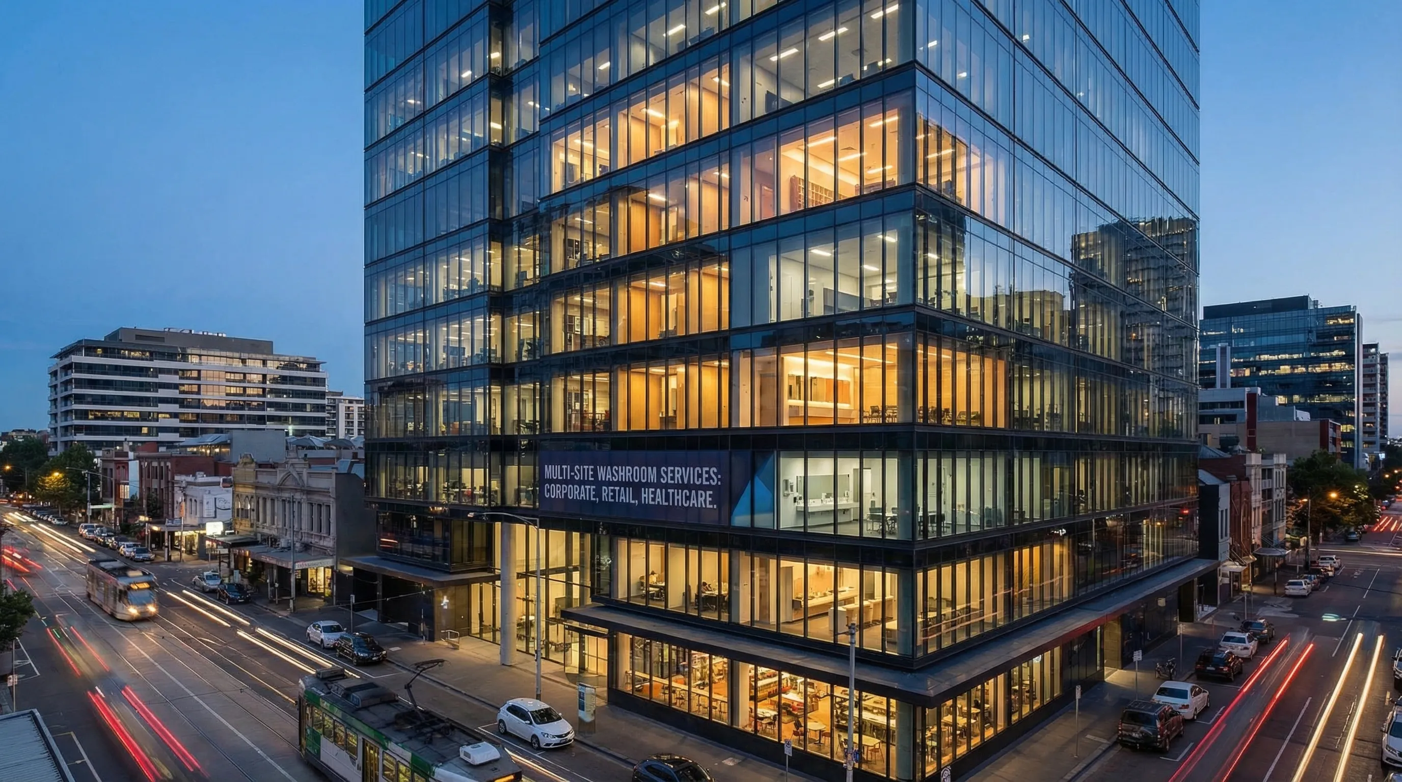 Multi-site sanitary waste services across businesses