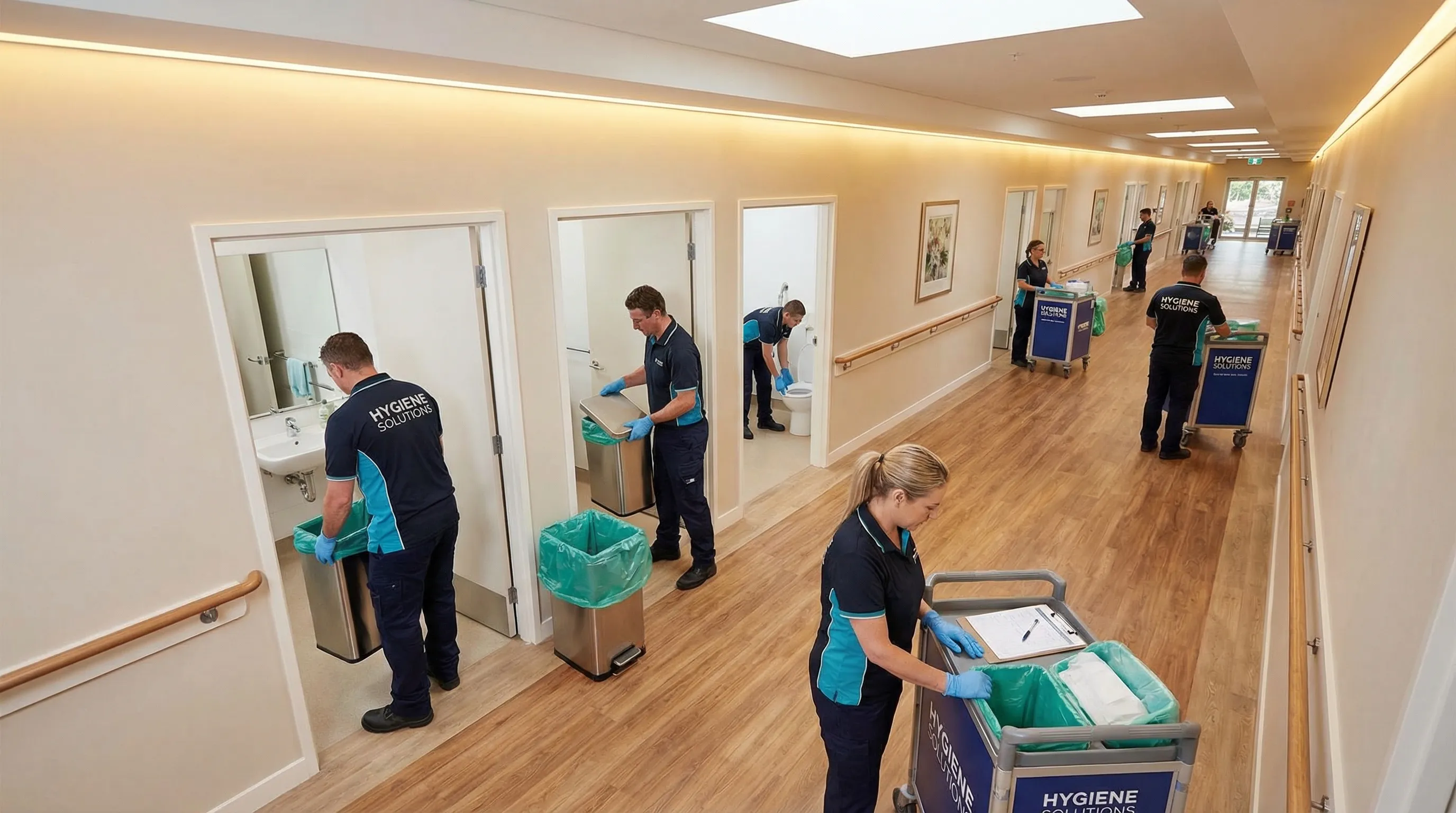 Multi-site sanitary waste management